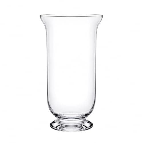 Floralcraft® 38cm Tall Glass Hurricane Vase – Clear Storm Lantern Candle Holder for Pillar Candles, Wedding Centrepieces, Flower Displays, Home Décor & Event Styling