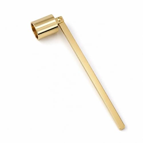 QIHAWN Gold Stainless Steel Candle Snuffer, Long Handle for Home Decor