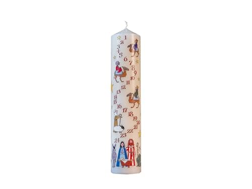 Alison Gardiner Nativity Christmas Wax Unique Festive Advent Pillar Candle 50 Hours Burn Time 4.5 cm x 25.5 cm
