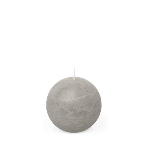 Spaas Rustic Ball Candle 80 mm 24h, Light Grey
