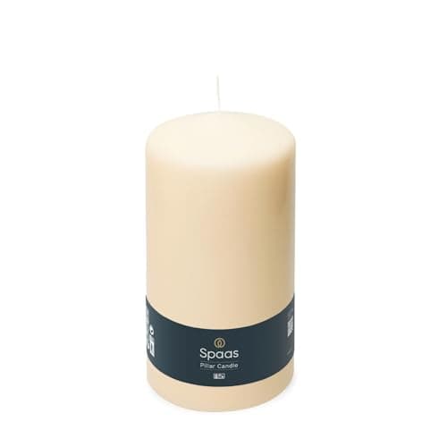 Spaas Unscented Pillar Candle 100/200 mm, 140 Hours, Ivory