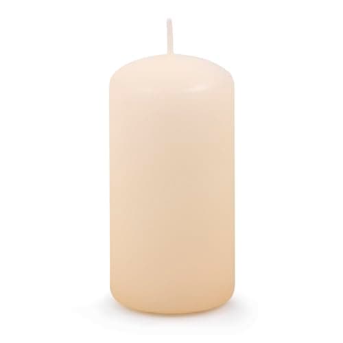 DONAU Home Pillar Candles Classic Candle/Cream Beige / 1 Piece / 10 x Diameter 5 cm Unscented/for Decoration / 32 Hours Burning Time/Decorative Candles Wax Candle/Table Candles Altar Candle