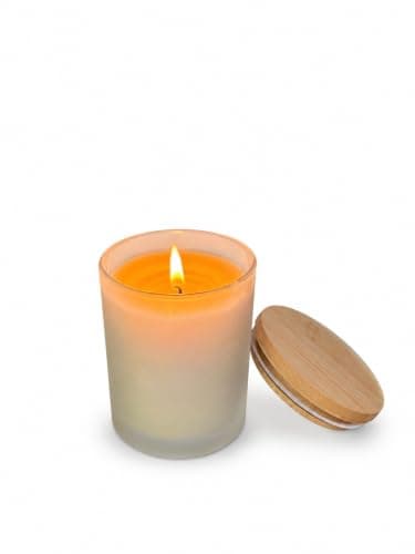 Frosted Glass Unscented Décor Jar Candle