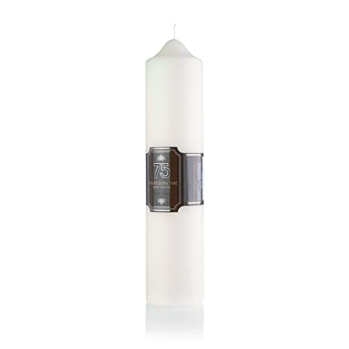 Pillar Candles Long Burning Large Candle 5cm x 23cm with 75 Hours Burn Time - Dripless, Smokeless, Unscented Church Candles - Ideal for Weddings, Spa and Parties (Pack of 1)