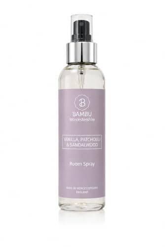 Bambu Vanilla, Patchouli & Sandalwood Luxury Room Spray 150ml – Long-Lasting Home Fragrance & Air Freshener for Bedroom, Bathroom & Office