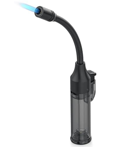 Maxfire Long Flexible Jet Flame Torch Lighter - Refillable Windproof for BBQ, Kitchen, Gas Hob