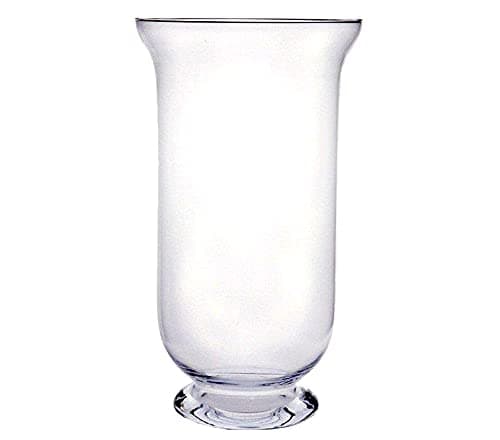 Floralcraft® 40cm Clear Glass Hurricane Vase – Tall Decorative Candle Holder Lantern for Statement Home Décor, Floor Displays & Interior Styling