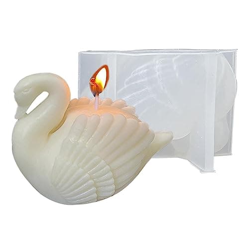 Vigcebit Silicone Candle Mould | Swan Shape Soy Wax Mould | Resin Casting Mould - Aromatherapy Plaster Resin Clay Candle Moulds for Home Decoration