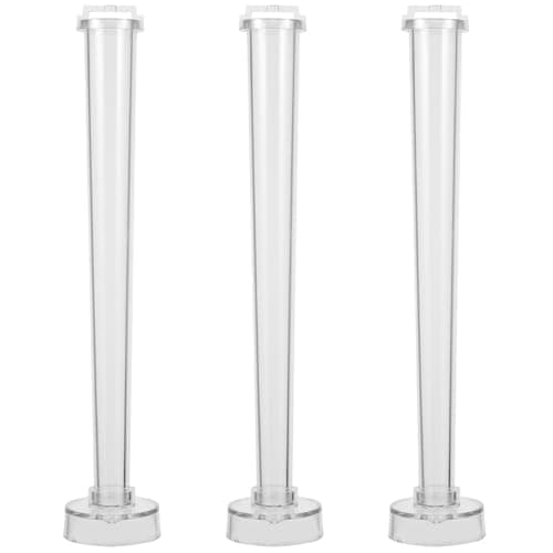 SHINEOFI 3Pcs Candle Making Mold Set Transparent Plastic Pillar Candle Moulds for DIY Crafts Aromatherapy Tapered Home Decoration Wedding Use