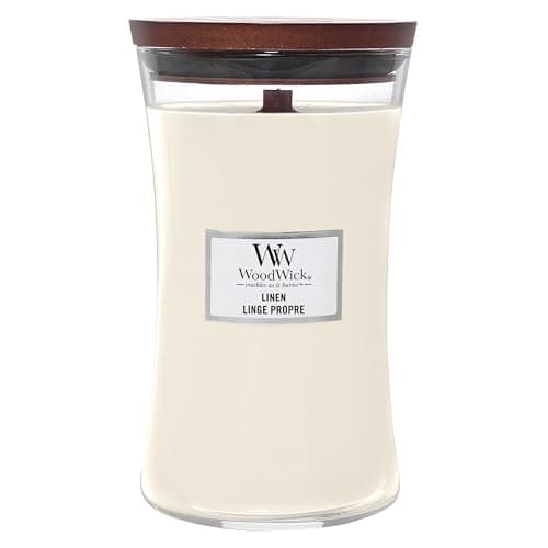 Linen Woodwick Hourglass Candle, 130hr Burn Time