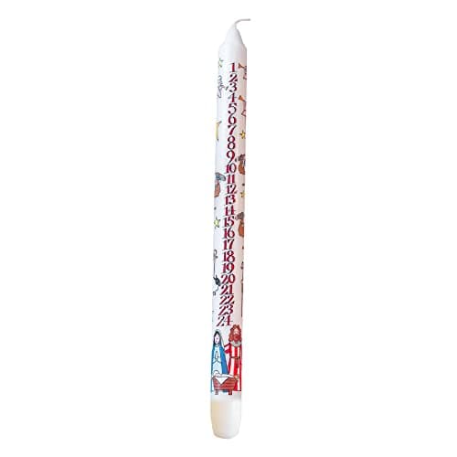 Traditional Countdown to Christmas Advent Candle | Christmas Nativity Design Advent Candle with Numbers | Advent Christmas Candle Festive Dinner Taper Candle