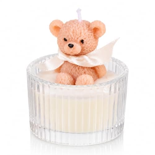 Bear-Shaped Scented Candles, Cute Candles Gifts for Women, Aesthetic Soy Wax Candle with Relaxing Fragrance, Clean-Burning Aromatherapy Candle for Home, Relaxation & Gifting