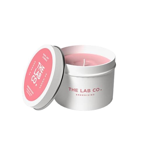 The Lab Co. Luxury Scented Candle | 20hrs Burn Time | Energising Fragrance with Grapefruit, Amber and Eucalyptus | 100% Vegan Soy Wax | 90g Wax Weight