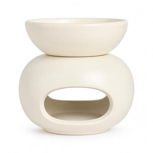 White Ceramic Wax Melt Burner Tealight Essential Oil Burner