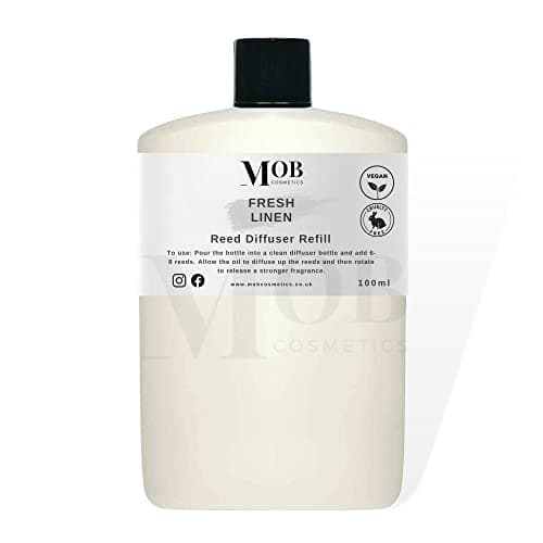 Designer & Fine Fragrance Reed Diffuser Oil Refill 100ml - Highly Concentrated (Fresh Linen)