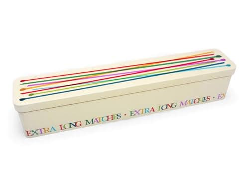 TINIT Extra Long Match Tin | Matchsticks - Storage Box Matches Firelighter Gift Storage Funky Unique Present Birthday Christmas Home Birthday Housewarming Aesthetic Kitchen Decor | Matchsticks