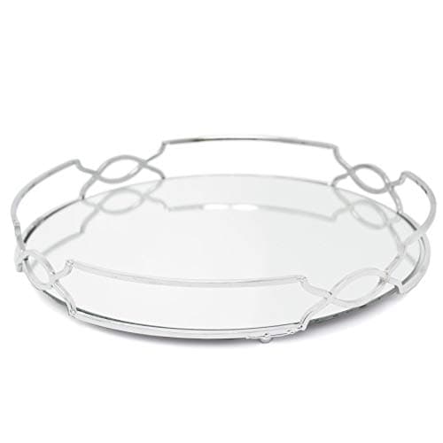 Art Deco Silver Mirrored Tray, 30cm