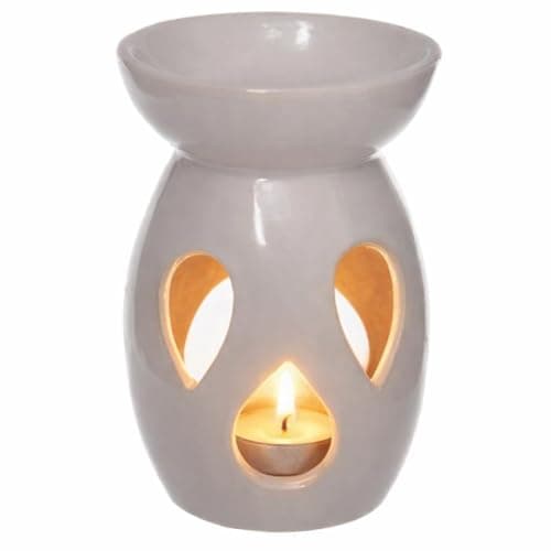 SWL Ceramic Oil & Wax Melt Burner | Essential Oil & Aroma Burner for Home Fragrance & Aromatherapy | Tealight Wax Melt Holder for Living Room, Bedroom & Gift Use (1, TEADROP)
