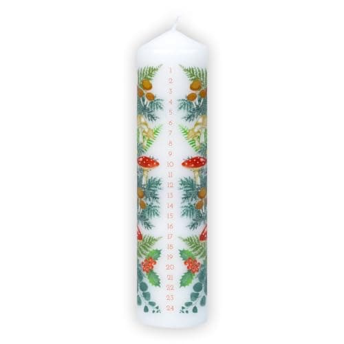 Talking Tables Forest Christmas Pillar Advent Candle 20CM, 25 Hours Burning Time, Dinner, Decoration, Candles Gifts for Women
