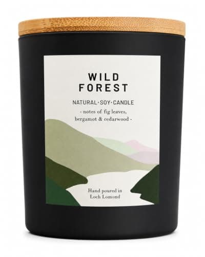 Ocoee House | Luxury Scented Soy Wax Candles. Hand Poured in Loch Lomond, Scotland. Organic & Vegan (+8 Scent Options, x2 Sizes) Wild Forest, Single Wick - 450g