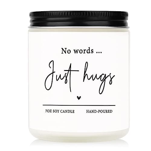 Leebbsin Sympathy Gift- 7oz No Words Just Hugs Candle, Handmade