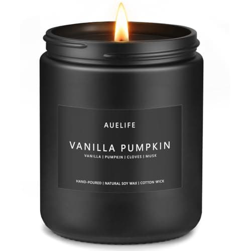 Auelife Autumn Candle, 7oz Vanilla Pumpkin Scented