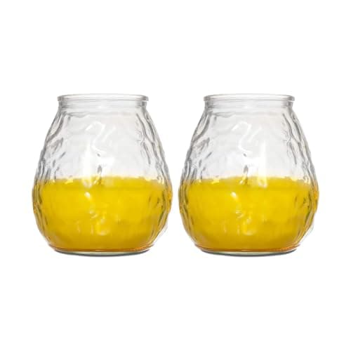 ZOPPER Citronella Candle 2 Pack, 40 Hour Burn Time, Glass Jar