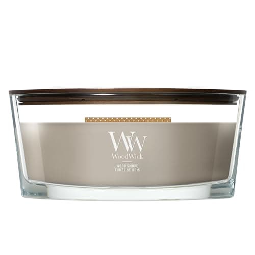 WoodWick Scented Candle | Ellipse Candle | Wood Smoke | Perfect Gifts for Women