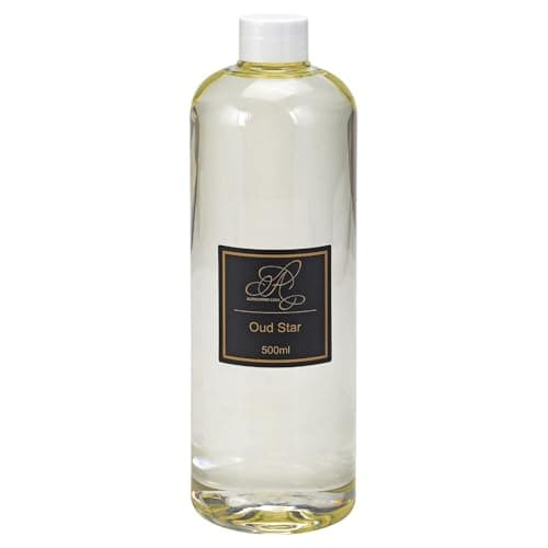 Taylor & Brown 500ml Reed Diffuser Oil Refill Aromatherapy, Luxury Home Designer Fragrance, Highly Concentrated, Scented Oils, Oils for Reed Diffuser, Bathroom Home Décor (Oud Star)