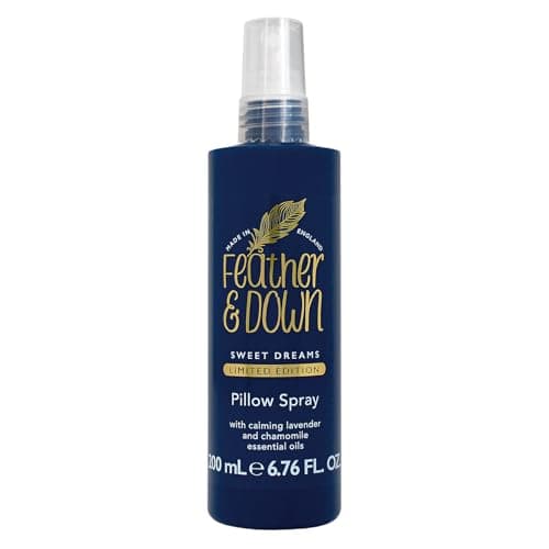 Feather & Down Lavender Sleep Spray Pillow Mist, 200ml Calming Pillow Spray with Chamomile & Essential Oils for Relaxation and Restful Nights