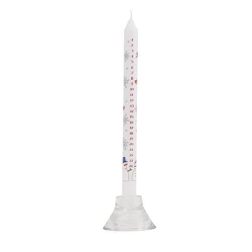 Alison Gardiner Snowmen Wax Christmas Advent Calendar Dinner Candle 12 Hours Burn Time 29.5 cm