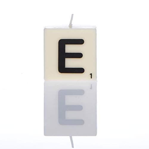 Boxer Gifts E Letter Candle,White,One Size,SP9115