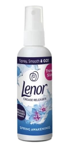 Lenor Crease Releaser Spring Awakening Travel Size Quick Ironing Spray for Clothes Fresh Floral Scent, 100ml