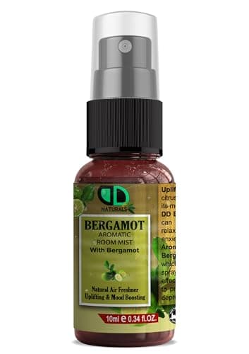 DD Teck Bergamot Aromatic Room Spray Air Freshener for Home, Car & Office, Long Lasting Essential Oil Fragrance, Odour Neutraliser, Non Toxic Smoke Free Pillow & Linen Mist 10ml