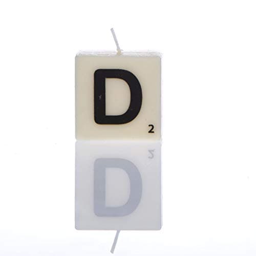 Boxer Gifts D Letter Candle,White,One Size,SP9114