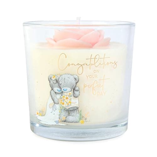 Me to You Tatty Teddy Wedding Day Congratulations Candle Gift - Official Collection, Cream
