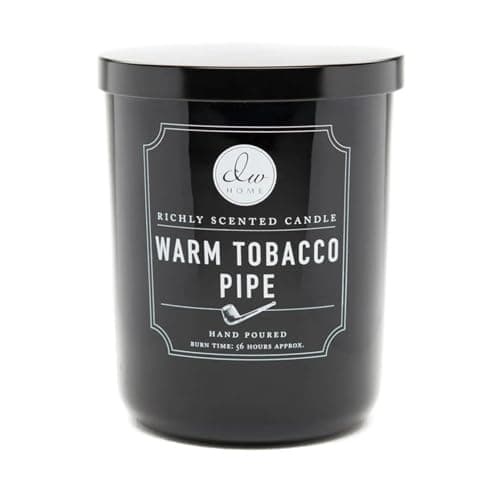 Decoware Richly Scented Warm Tobacco Pipe 2-Wick Candle 14.82 Oz. In Glass