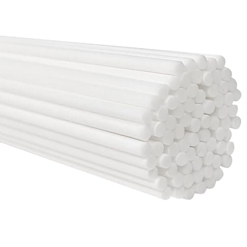 25cm Diffuser Replacement Sticks - 60Pcs Fiber Reed Fragrance Sticks Refill for Home and Bathroom - Rattan Essential Oil Sticks for Scented Diffuser (White Colors)