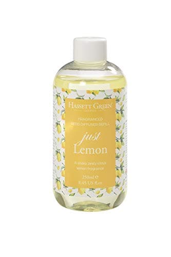 Hassett Green London - Just Lemon - Fragrance Oil Reed Diffuser Refill - Larger Size 250ml Bottle