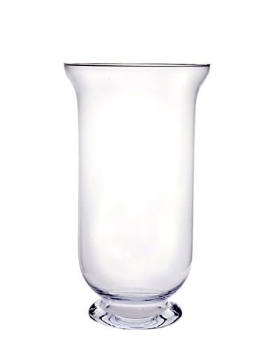 Floralcraft® 25cm Clear Glass Hurricane Vase – Decorative Candle Holder Lantern for Home Styling, Events & Table Centrepieces