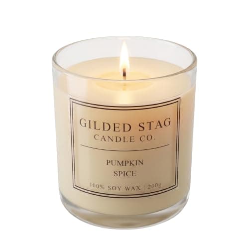 Pumpkin Spice Scented Soy Wax Candle - Gilded Stag Candle Co.