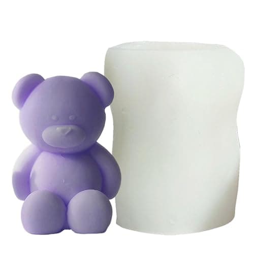 Teddybear Silicone Mould - Candle Mould | Bear Silicone Mould | Candle Soap Mould | Candle Soap Making Mould | Bear Candle Mould | Animal Candle Moulds | Decoration Baking Making
