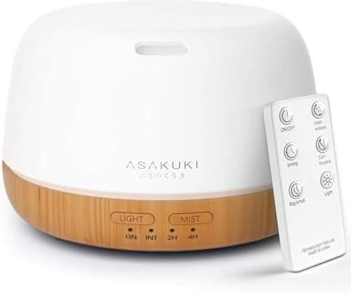 ASAKUKI Essential Oil Diffuser 300ml, Ultrasonic Cool Mist Oil Diffusers