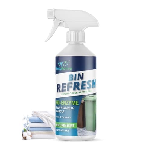EnzyActive Bin Refresh Linen 500ml – Bin Cleaner & Odour Eliminator for Kitchen & Outdoor Bins