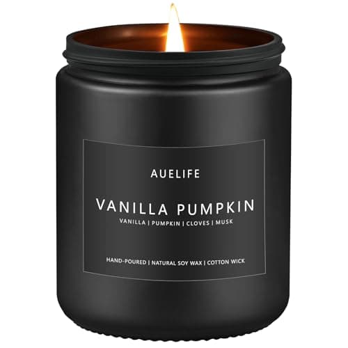 Auelife Autumn Candle, 7oz Vanilla Pumpkin Scented