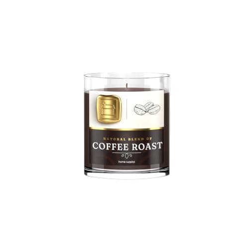 Large Coffee Candle - Candle Gift for Women & Men with Lid - (300g/60hr) Long Burn Time with Coffee, Hazelnut & Black Chocolate - Organic & Vegan Scented Candle - Relaxation, Aromatherapy & Wellness