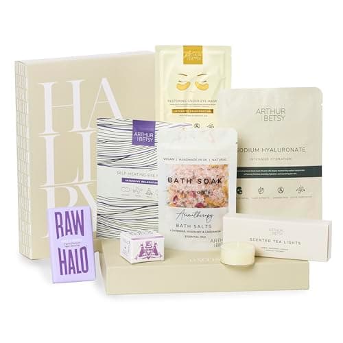 Hallby - Luxury Pamper Box Set, Relaxation Gifts for Women, Pamper Hamper, Birthday Box, Self Care for Her, Friend Gift