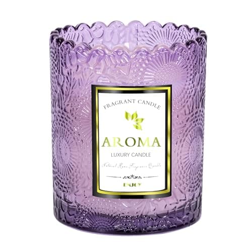 Toptime Scented Candle, Purple Lavender Aromatherapy Candle Gifts for Women, 5.3Oz Natural Soy Wax Candle 30h Long Burning, Romantic Luxury Candle Jars for Birthday, Relaxing, Sleeping, Housewarming