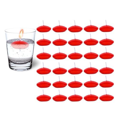 30 Pieces Floating Candles, Unscented Tealights Candles Romantic Warm Centrepiece Decoration for White Wedding Valentine's Day Party Pool SPA Candlelight Dinner Use