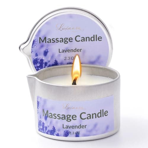 Massage Oil Candle Soy Wax, Low Temp Scented Aromatherapy, 65g Lavender